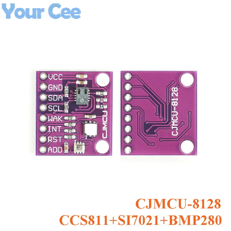 CCS811 + SI7021 + BMP280, dióxido de carbono, CO2, temperatura y humedad, altura, Módulo de placa meteorológica tres en uno, CJMCU-8128