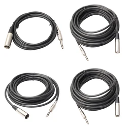 Cable Audio XLR Macho 3 Pines a Jack 6,35 mm – Negro