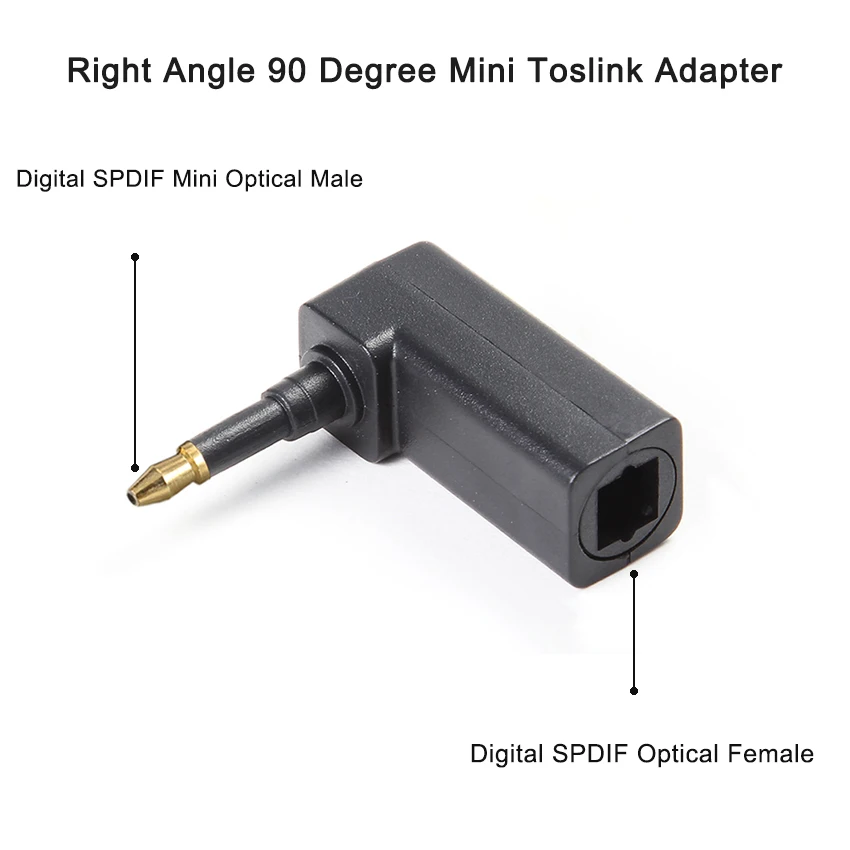 EMK-mini adaptador toslink de ángulo recto de 90 grados, adaptador óptico 3,5 para Macbook, TV Box - imagen 3