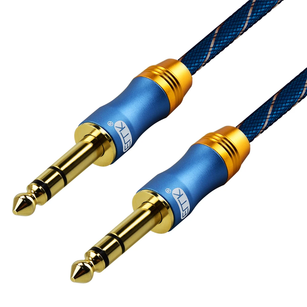 Cable de Audio estéreo equilibrado EMK, 6,35mm, 1/4 ", TRS a 6,35mm, 1/4", 6,35, 6,3, Jack macho a macho, 5m, 10m, 15m - imagen 3