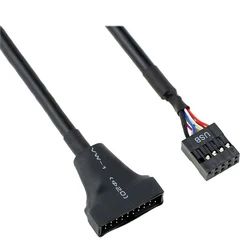 Adaptador USB interno para placa base: cabezal macho a hembra