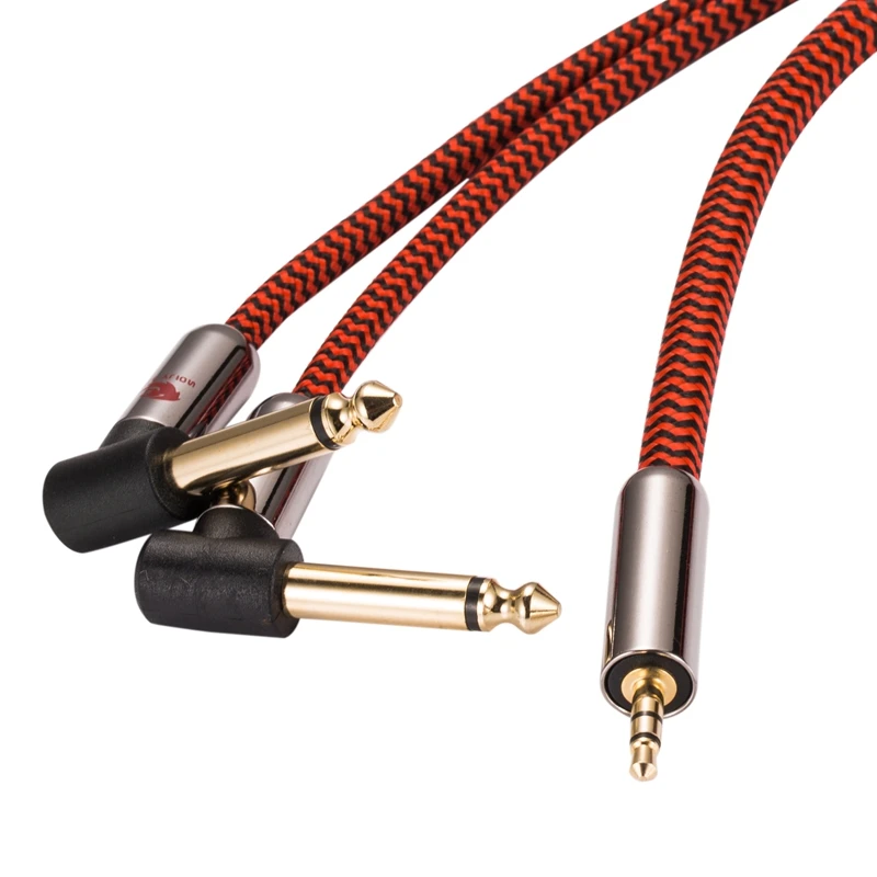 Cable de Audio Audiophile, enchufe de 3,5mm a enchufe TS doble de 1/4 pulgadas para auriculares, caja de sonido, amplificador de Audio, Cable mezclador, 1M, 2M, 3M, 5M, 8M - imagen 2