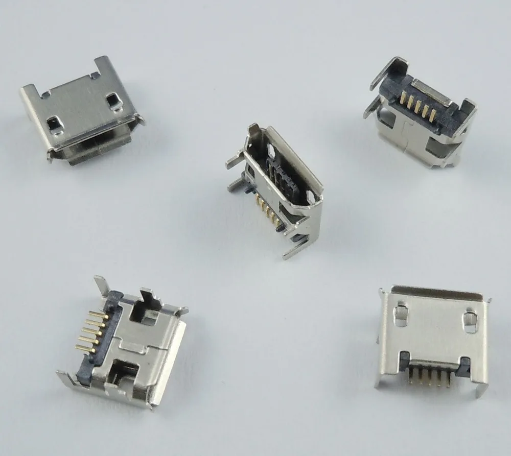 Conector Micro USB B Hembra - 5 pines DIP