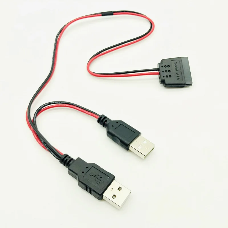 Cable SATA USB 5V – 40cm Macho 15 pines HDD SSD 2.5" - imagen 2