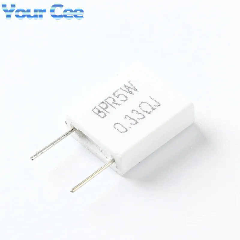 Resistencia de cemento cerámico no inductivo, Kit de resistencia de alta potencia, BPR56, 5W, 0,33 ohm, 0.33R, 20 Uds. - imagen 2