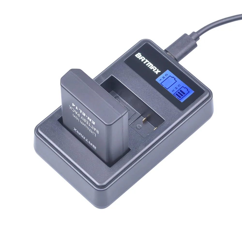 Cargador de batería USB EN-EL14 EN EL14, pantalla LCD, para Nikon D3100, D5100, P7000, P7100, D3200, D5200, D5600, D3400, P7100, SLR - imagen 2