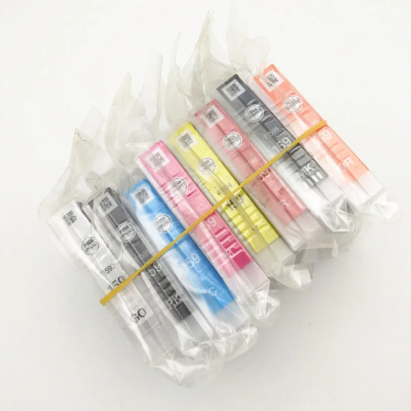 Vilaxh-cartucho de tinta T159 para impresora Epson 159, T1590-T1599, Stylus Photo R2000, R2000S, R2000, A3