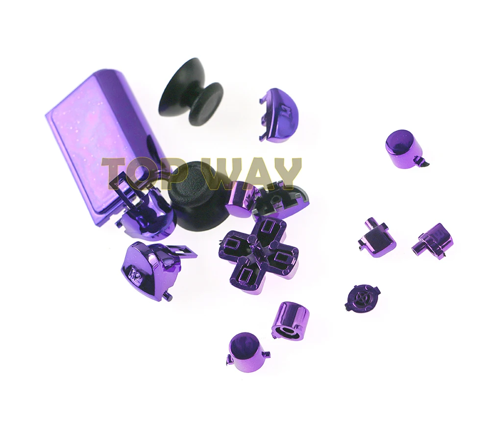 16 juegos para PS4 JDM040 JDS040 Chrome L1 R1 L2 R2 Dpad botón de panel táctil tapa de seta juego completo de botones para PS4 Pro JDS 040 4,0 - imagen 5