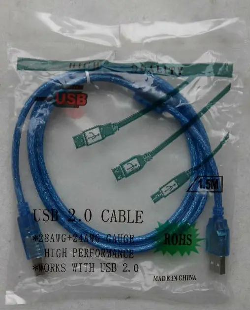 USB 2.0 macho a USB B macho impresora escáner cable de disco duro 30cm 50cm 100cm 150cm 300cm 500cm - imagen 4