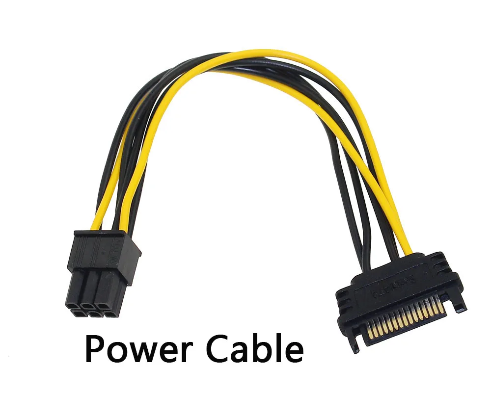 Tarjeta elevadora PCI-E, Cable de alimentación PCI E Express 1X a 16X, USB 3,0, PCI-E, SATA a 6Pin, para minería de Bitcoin BTC, Antminer - imagen 5