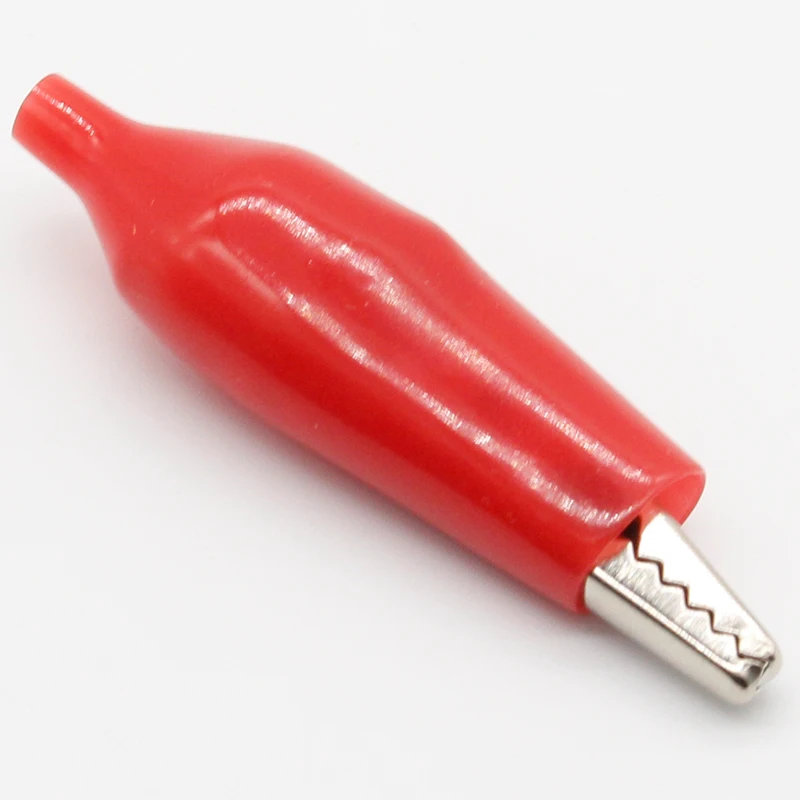 12 Uds. Clip de cocodrilo de Metal de aislamiento prueba eléctrica 45MM plomo colorido rojo negro azul verde blanco amarillo pequeño clip de cocodrilo - imagen 2