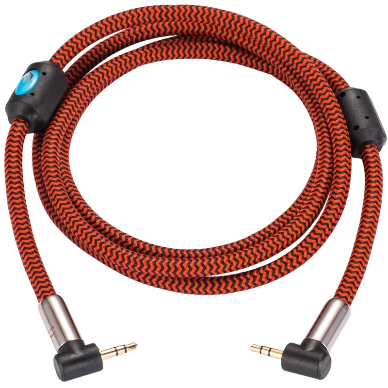 Cable auxiliar prémium de 3,5mm para auriculares de PC móvil MP3, Mini conector en ángulo de 3,5 macho a 3,5 macho, chapado en oro de 1M Cable de Audio, 3M, 5 M - imagen 4