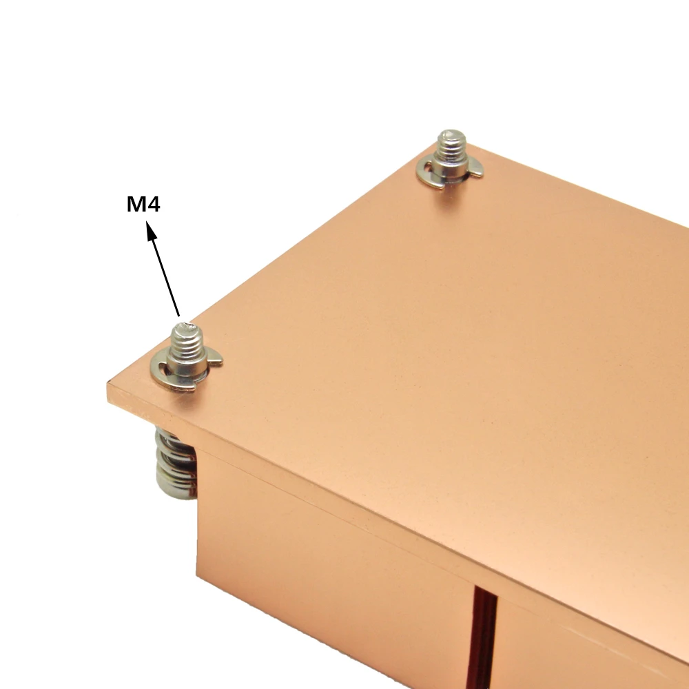 Enfriador de CPU de servidor 1U, radiador de computadora, disipador térmico de cobre para Intel LGA 2011, enfriamiento pasivo rectangular - imagen 4