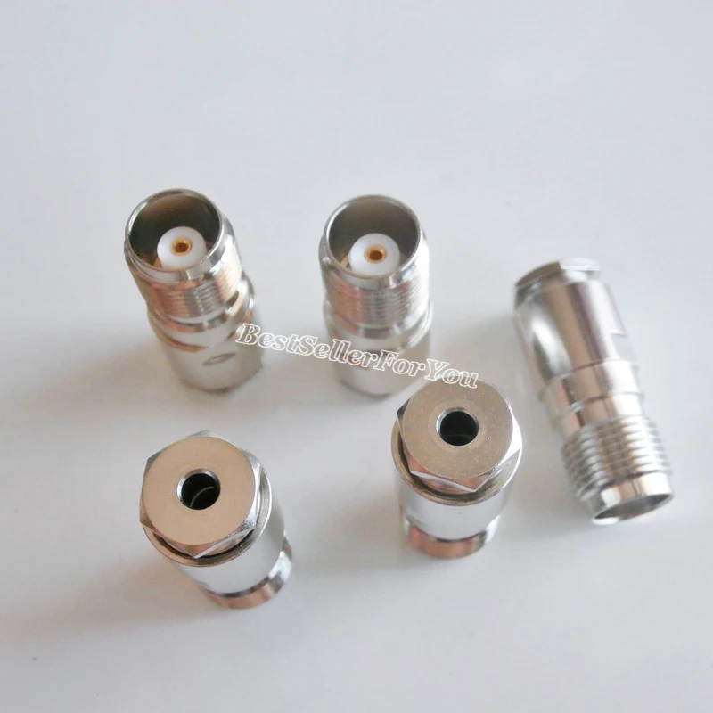 Abrazadera de conector hembra TNC RG58 RG142 LMR195 RG400, 1 pieza, cable recto, conector RF - imagen 2