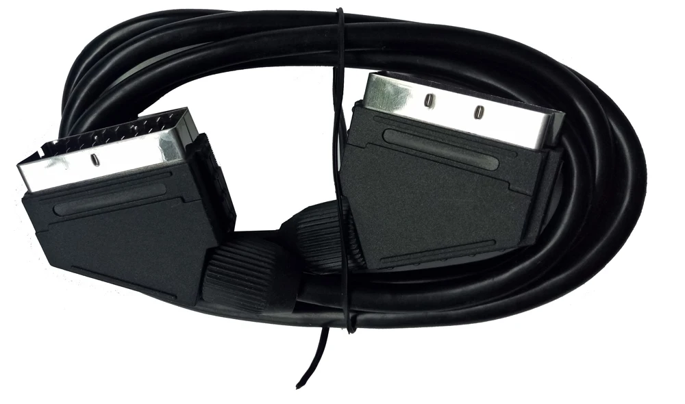 Cable Scart macho a macho para vídeo, DVD, TV, VCR SKY, alta calidad, 1,5 m, 21 pines