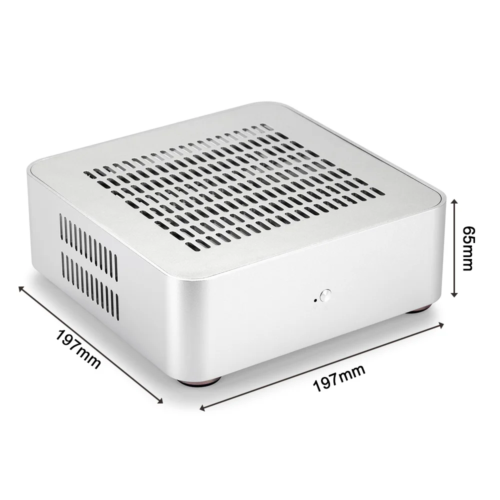 RGEEK L65S chasis totalmente de aluminio caja de computadora de escritorio pequeña USB3.0 PSU HTPC Mini-ITX PC con fuente de alimentación de 8 pines - imagen 3