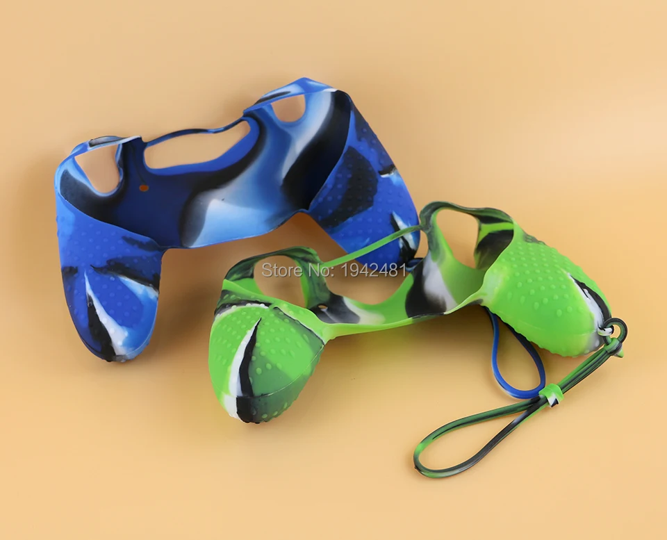 Funda protectora suave de silicona inalámbrica multicolor de 20 piezas con correa para muñeca y correa de mano para PS4 - imagen 4