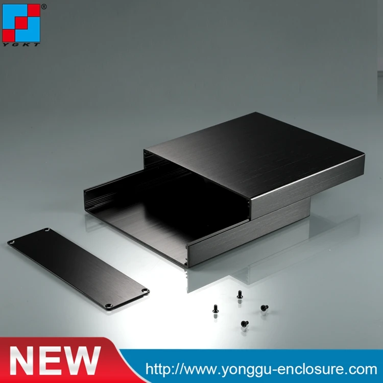 Caja de aluminio para placa de circuito, cepillo negro, diseño de caja de proyecto electrónico DIY, 152x44x200mm, nuevo - imagen 3