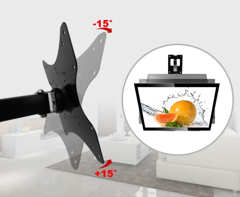 Soporte de pared BL EML403X para televisor LCD, base de montaje VESA de 200x200mm de movimiento completo, rotación de monitor 360 grados, color negro y carga máxima de 35 kg, compatible con plasma LED de 17-40'' - imagen 3