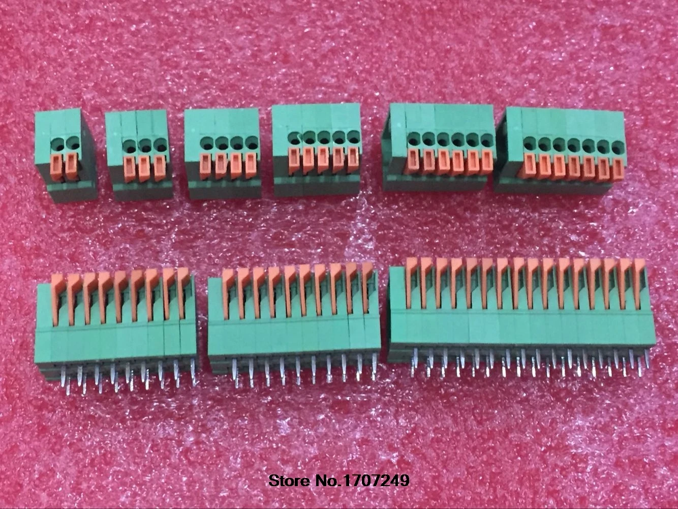 Conector de Bloque temporal de resorte PCB, 50 piezas, KF141V, 2P/3P/4P/5P/6P/7P-20P, se pueden empalmar terminales de paso recto de 2,54mm - imagen 2