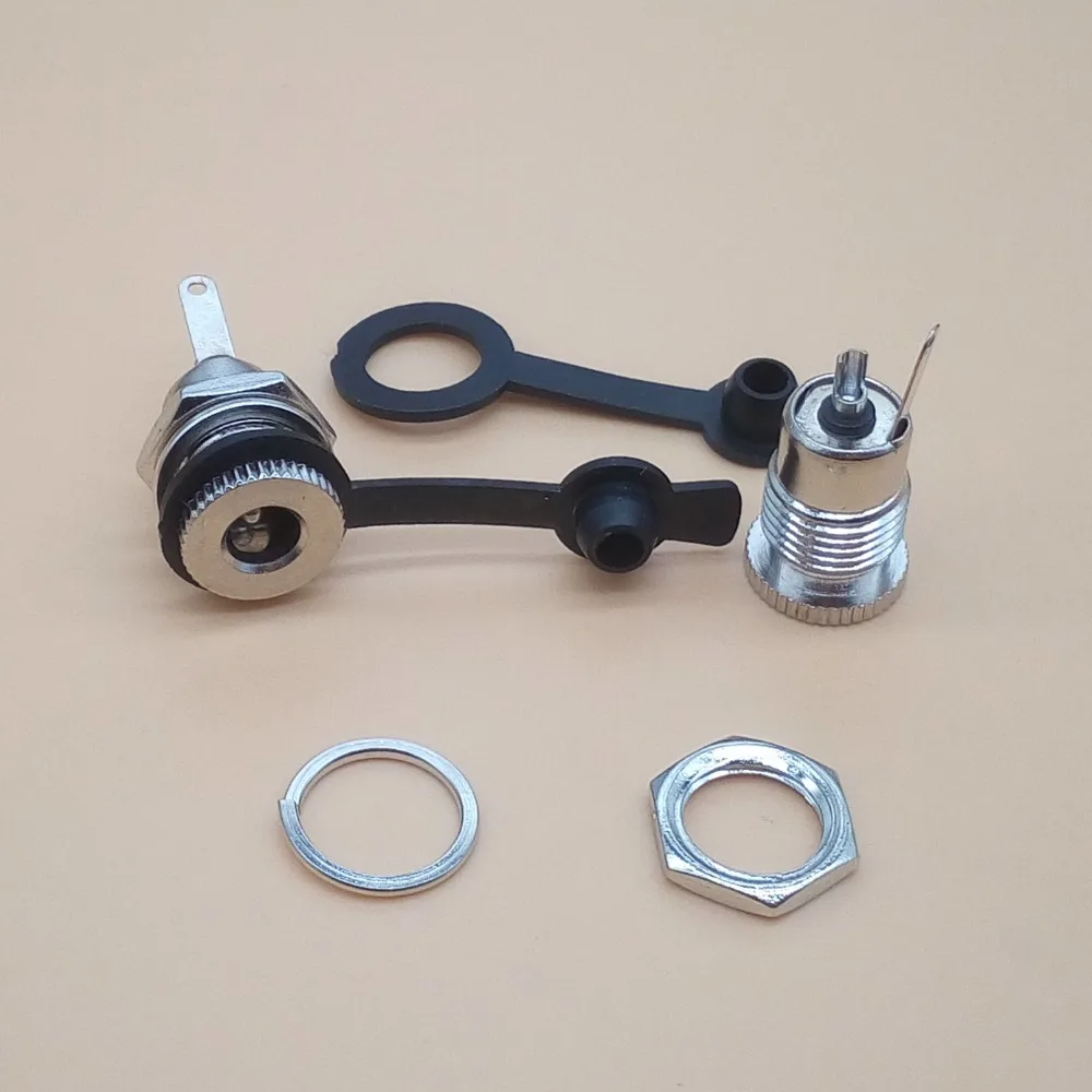 Enchufe de Metal de alta corriente con tapa impermeable, 20 piezas DC099, 5,5x2,1/5,5x2,5mm, 10 juegos/DC-099
