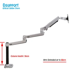 Brazo Monitor Aluminum 10-32" - Regulable Elevación Libre