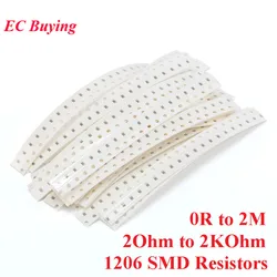 Kit Resistencias SMD 1206 Asortado 40 Valores 1%/5% 0R-2MΩ Electrónica DIY