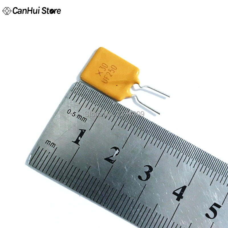 Fusible de recuperación automática PPCT DIP 30V Volt 2.5A 2500MA X30 UF250, válvula de seguridad, tubo protector de tubo de seguro reiniciable, 50 Uds. - imagen 4