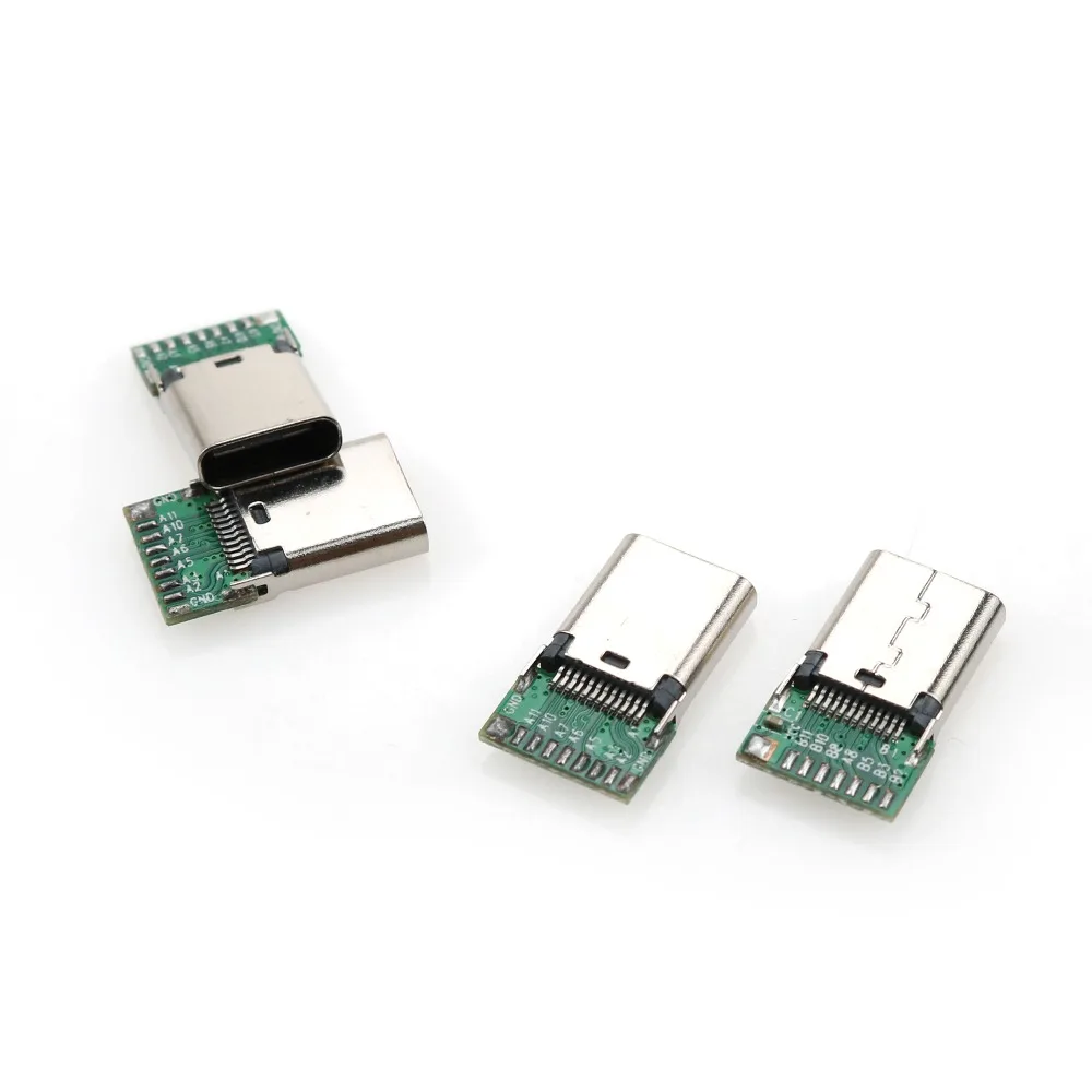 YuXi-conector de datos Micro USB 3,1 tipo C, conector hembra de 24 pines con placa PCB, 1 piezas - imagen 5