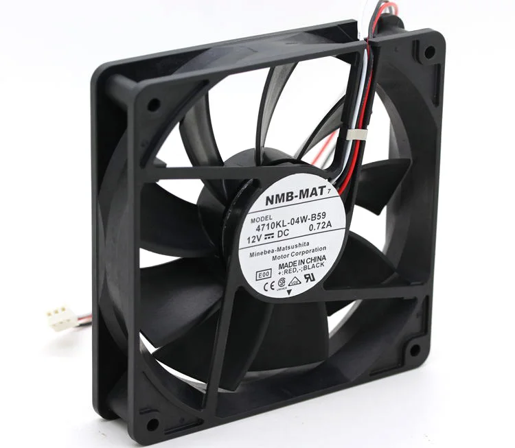 Para NMB 4710KL-04W-B59 12V 0.72A 12025 120*120*25MM 3 líneas para detener el ventilador de alarma - imagen 2