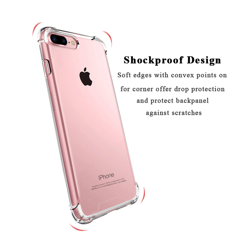 Funda transparente de TPU suave con protección contra caídas de Airbag para iPhone X XS MAX XR 8 7 6 6S Plus SE 2020 2022, funda trasera transparente para teléfono - imagen 5