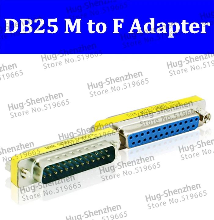 Promoción al por mayor Cable serie adaptador extendido 25 pines DB25 macho a hembra M/M Mini conector cambiador de género 10 Uds