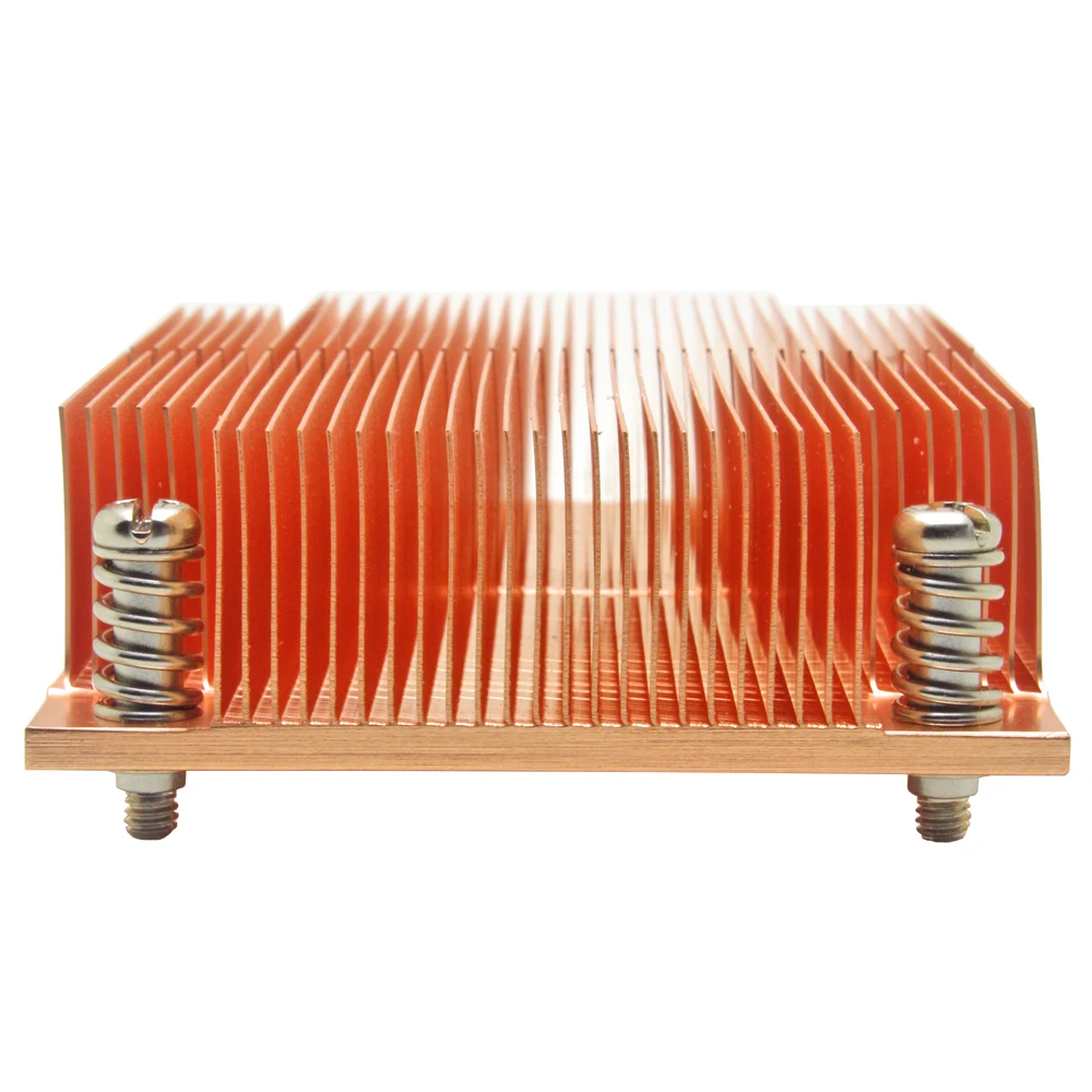 Enfriador de CPU de servidor 1U, radiador de computadora, disipador térmico de cobre para Intel LGA 2011, enfriamiento pasivo rectangular - imagen 5