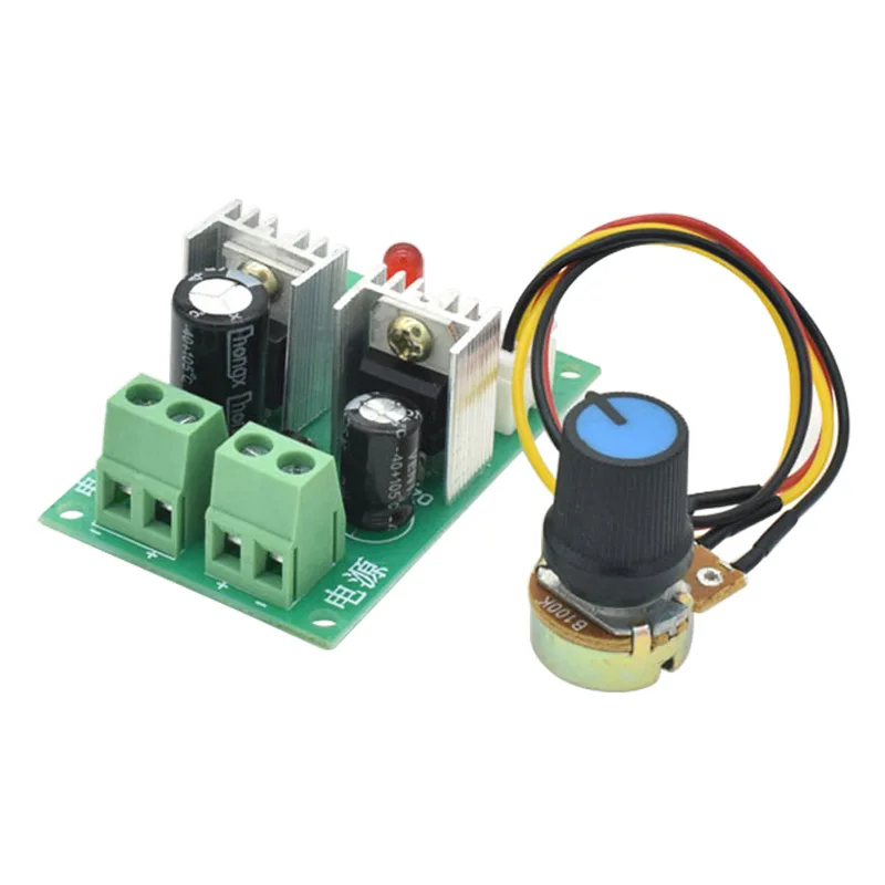 Controlador de velocidad PWM, motor de CC de 12V, 24V, 36V, 0 ~ 100%, módulo de accionamiento ajustable, entrada 3A, 100W - imagen 2