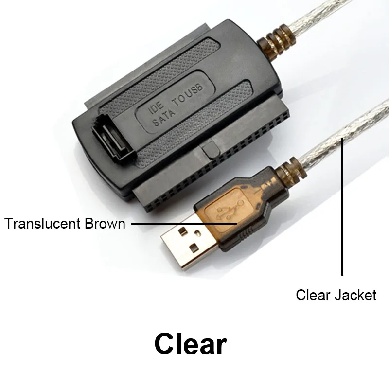 Cable adaptador de interfaz de datos, Adaptador 3 en 1, USB 2,0 a IDE / SATA de 2,5 ", 3,5", HDD SSD, 480 Mb/s - imagen 4
