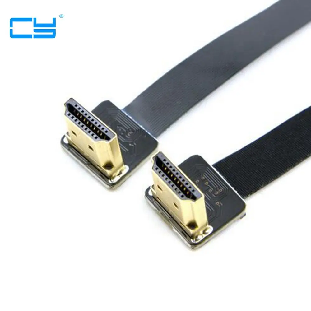 Cable plano HDTV FPC macho a macho compatible con HD de 90 grados en ángulo de 0,2 M para fotografía aérea multicóptero 10CM 50CM