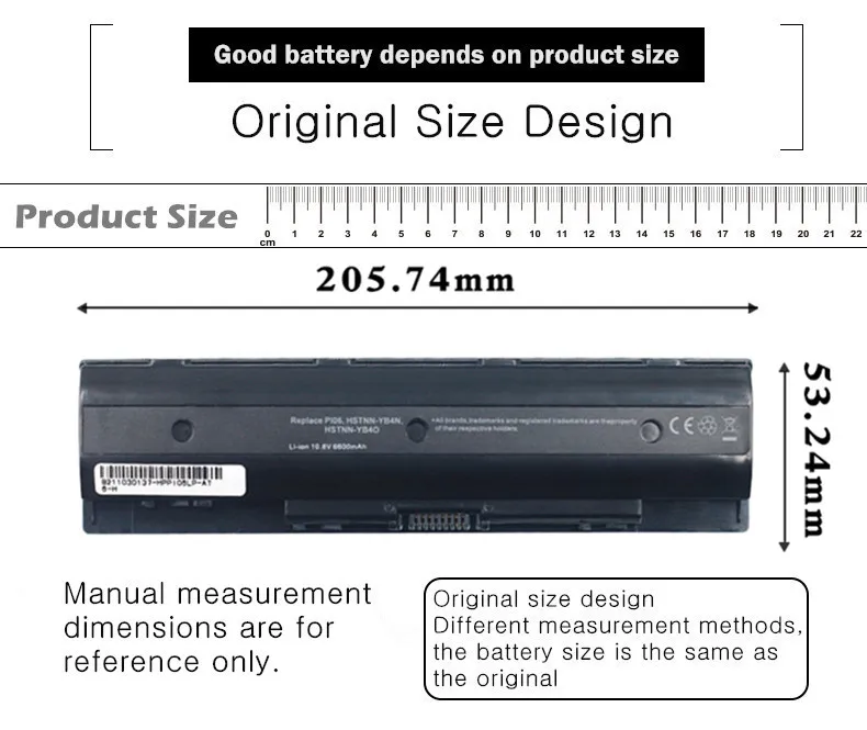 Batería de ordenador portátil PI06 PI09 para HP HSTNN-LB4N HSTNN-LB4O HSTNN-YB4N HSTNN-YB4O para envy 14z 14t - imagen 4