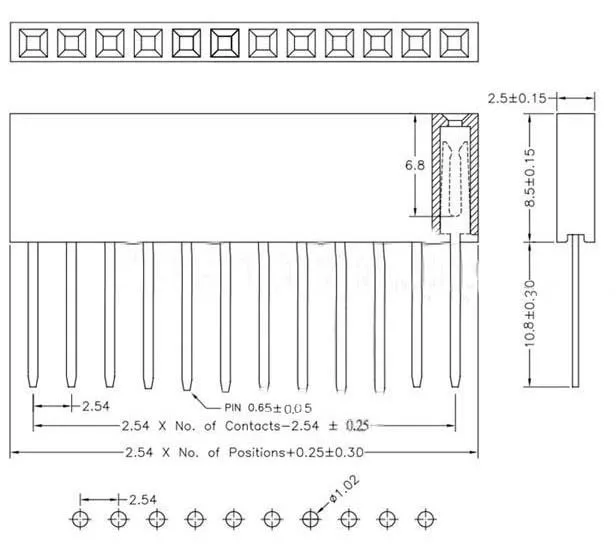 Conector Hembra - Especificaciones técnicas