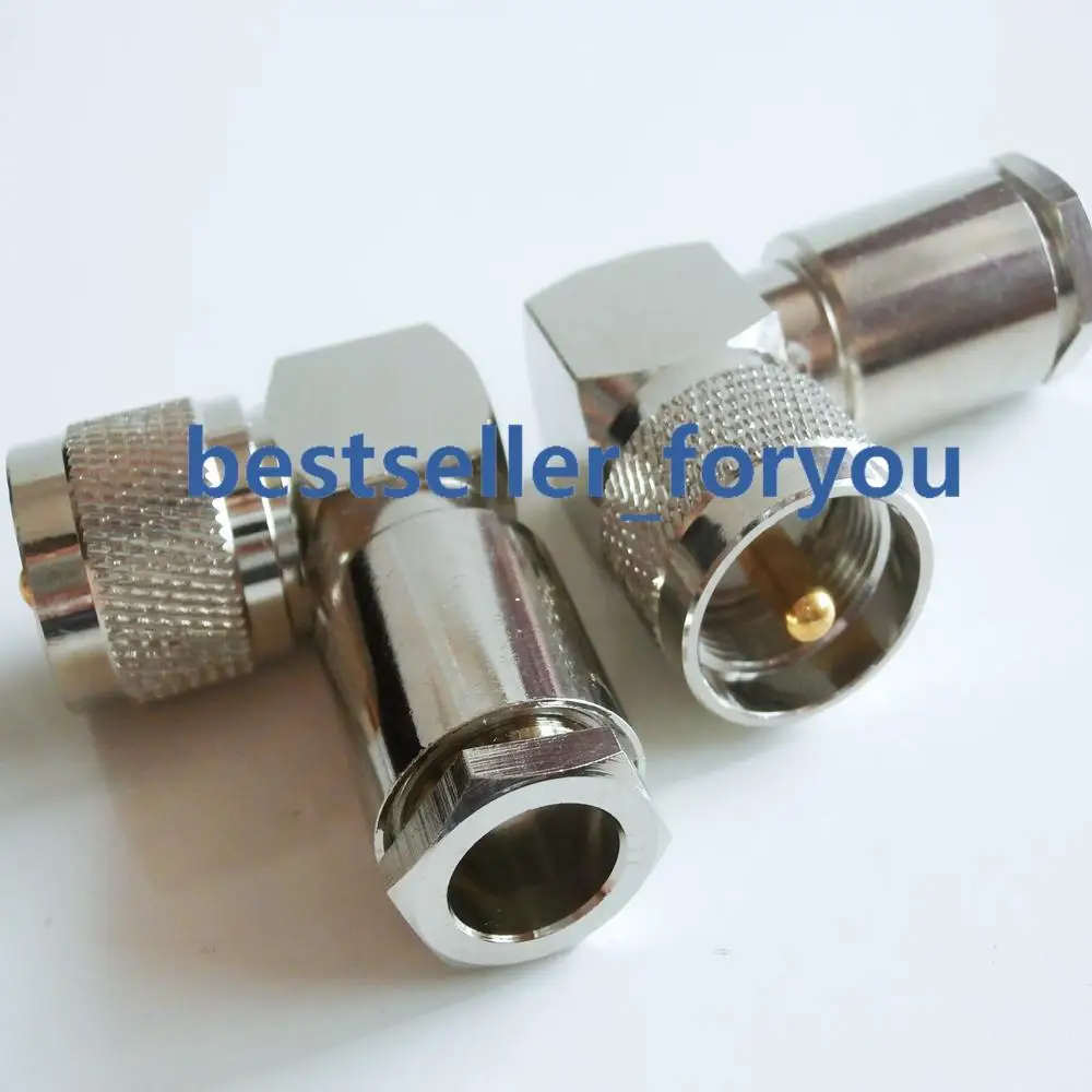 Abrazadera de ángulo recto de enchufe macho UHF PL259 para conector RG8 LMR400 RG213 RG214, 1 unidad - imagen 3
