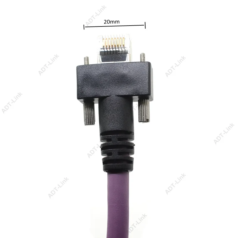 Cable de cámara industrial GigE RJ45 de 3M y 5M, Cable fijo de tornillo de tanque doblado de cadena de remolque Gigabit Ethernet para visión artificial - imagen 5