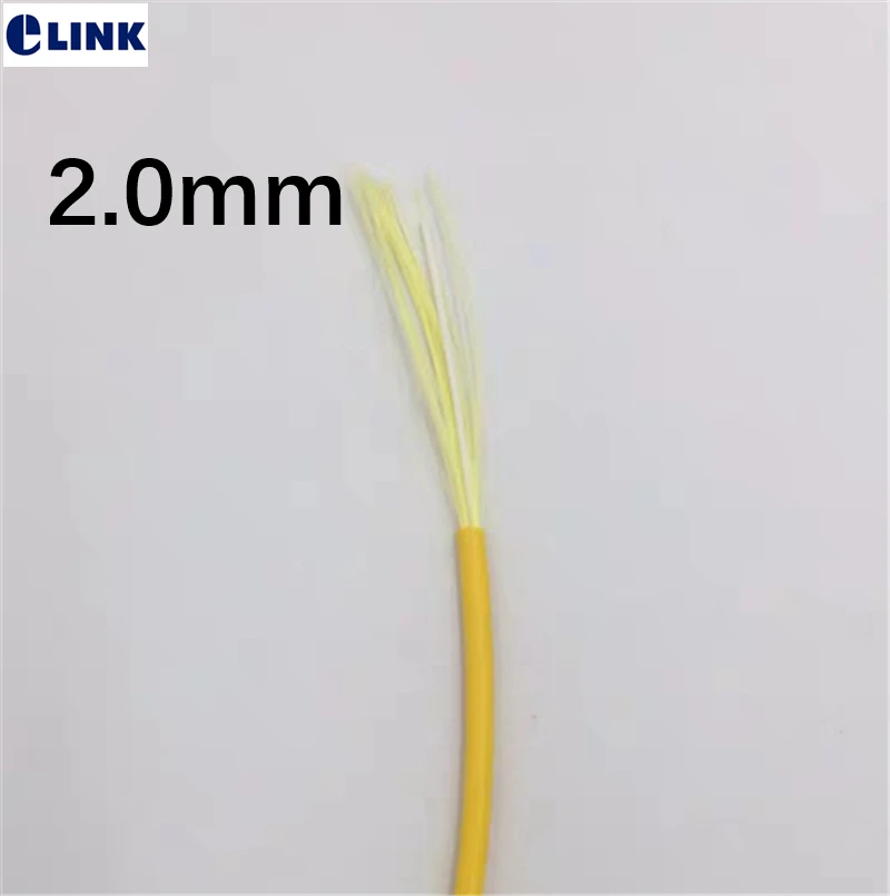Cable de fibra óptica 9/125um G652D 2,0mm Simplex monomodo amarillo para cable de conexión de fibra óptica ftth cable SM SX 1 km/rollo ELINK 1000mtr - imagen 2