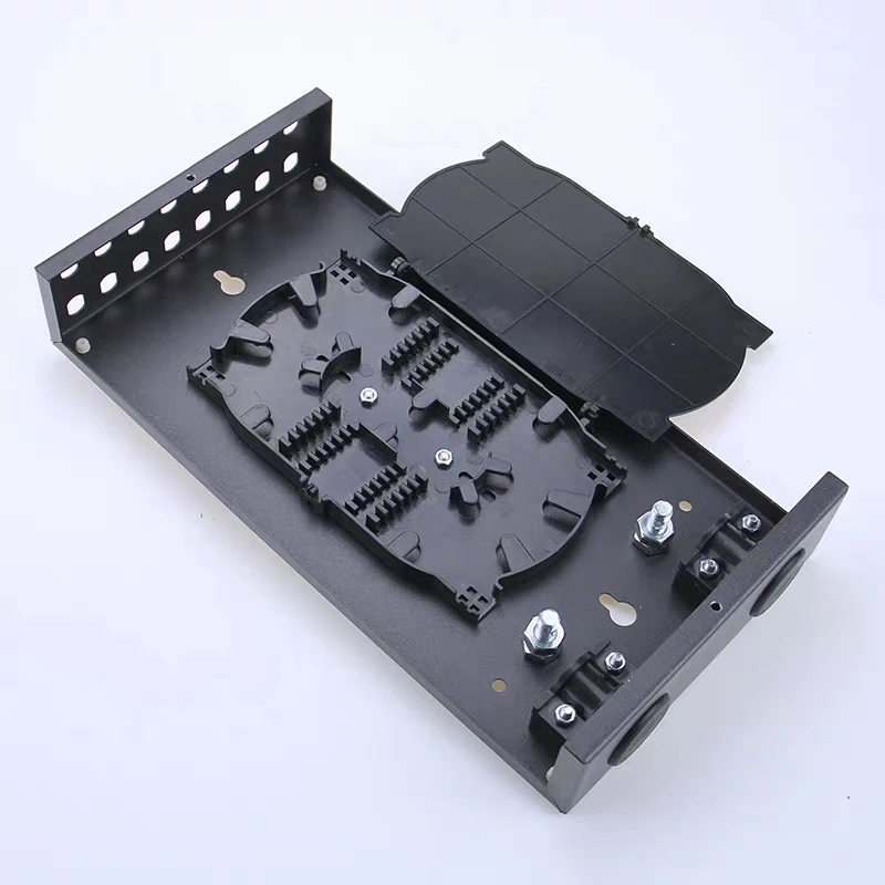 Caja de terminales en blanco ST, 16 núcleos, FTTH SPCC, 16 puertos, panel de conexión de fibra óptica ST, caja de distribución FTTX, negro, ELINK, 1,0mm de espesor - imagen 4