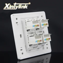 Xintylink Enchufe RJ45 Keystone Cat5e/Cat6 Blanco Múltiples Puertos