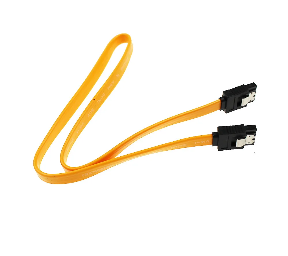 10 Uds 50 Uds 100 Uds 40cm Serial SATA 3 RAID datos HDD disco duro Cables de señal amarillo recto de alta velocidad SATA 2 Cable de datos - imagen 2