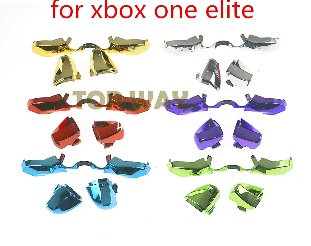 Reemplazo de botón de disparo LB RB LT RT cromado, 10 Uds., para controlador Xbox One Elite, parachoques LB RB con puerto Jack de 3,5mm
