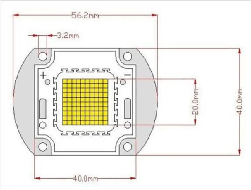 Lámpara de luz infrarroja para cámara de visión nocturna, emisor de luz IR de 100W, 940nm, 16-18V, 3.15A, novedad - imagen 5