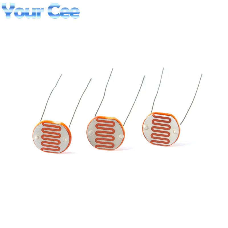 100 uds/10 Uds resistencia sensible a la luz 5MM fotorresistor fotoeléctrico LDR 5528 GL5528 5537 5506 5516 5539 5549 para Arduino - imagen 4