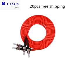 Cable de conexión de fibra ST-ST OM2 multimodo dúplex 50/125um cable naranja puente de fibra óptica envío gratis ELINK bajo IL 20 piezas