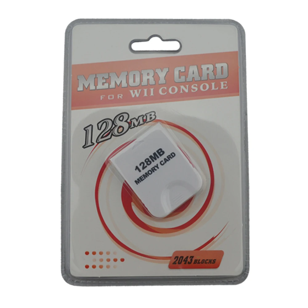 Tarjeta de almacenamiento de memoria para Wii, protector de alta calidad para GameCube, NGC, regalo de Navidad, 128MB, 10 piezas por lote
