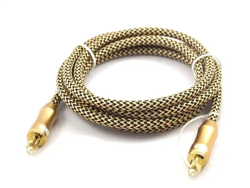 Cable de Audio Toslink de fibra óptica Digital dorada, 1/1,5/1,8/3/5 / 8 / 10 / 15 / 20 / 25/30/metros, od6.0 mm - imagen 2
